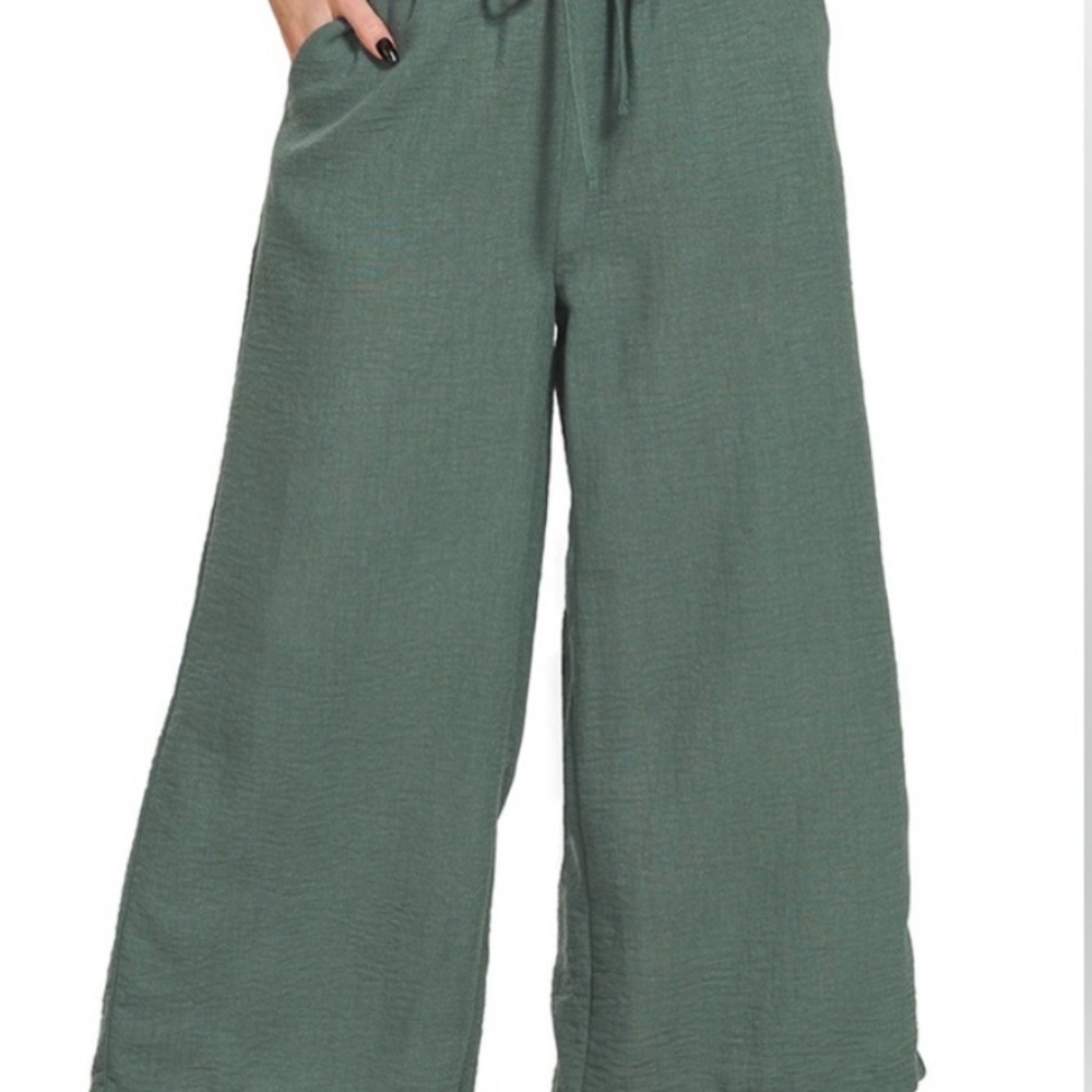 Zenana Outfitters Jade Wide-Leg Pants NWOT